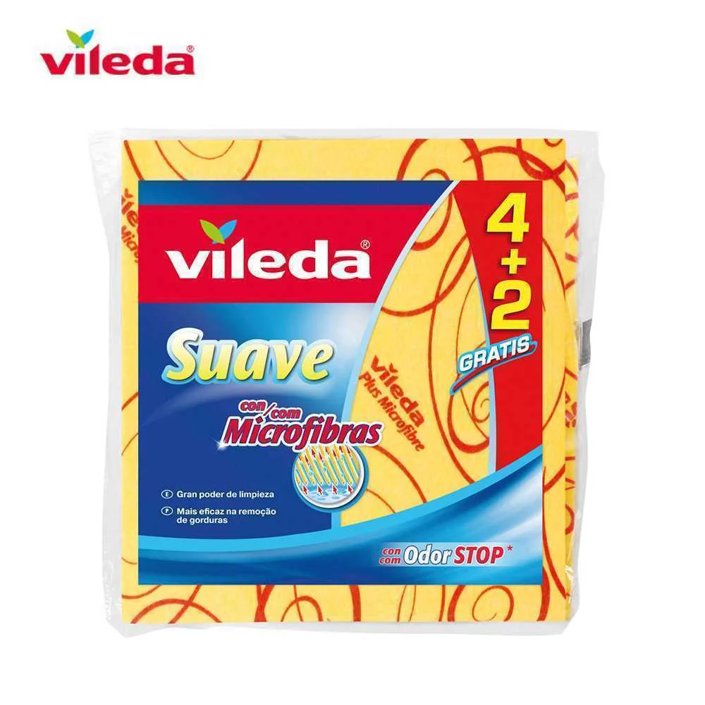 Pano Suave Microfibras 4un+2grátis Vileda