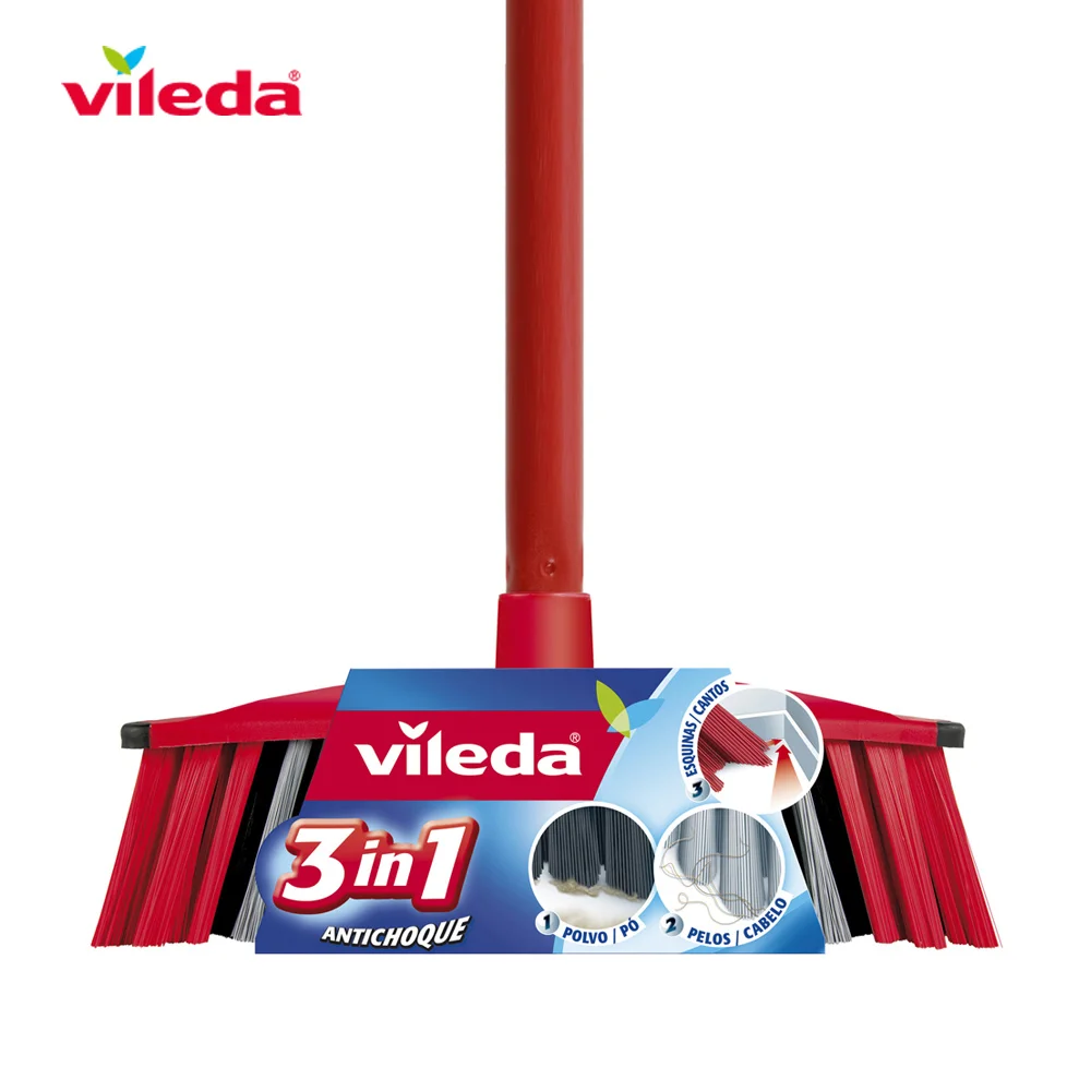 Conjunto Vassoura Anti-choque 3 Em 1 Multiuso Vile