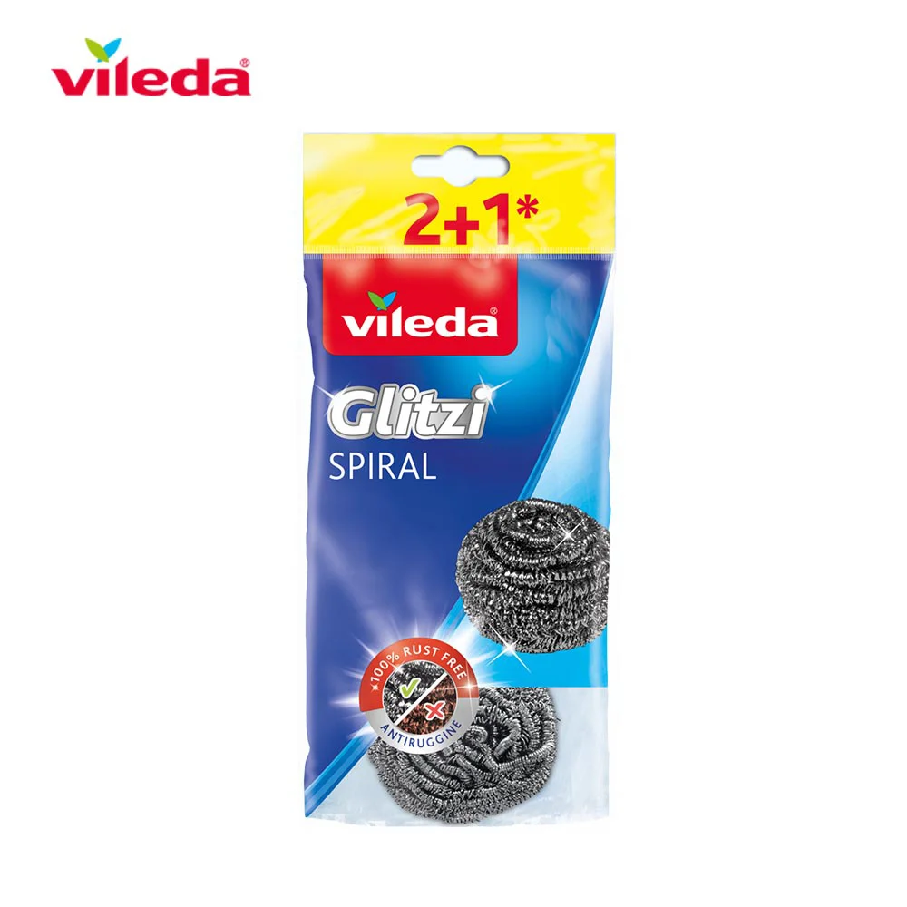 Steel Scrubbers Vileda Glitzi Spiral 3 Pc(S)