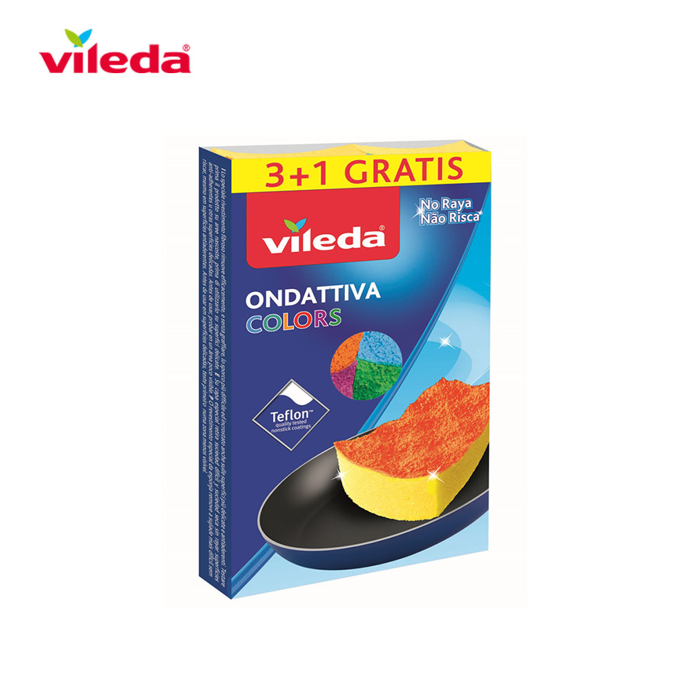 Sponge Vileda Pur Active Colors 4 Pc(S)