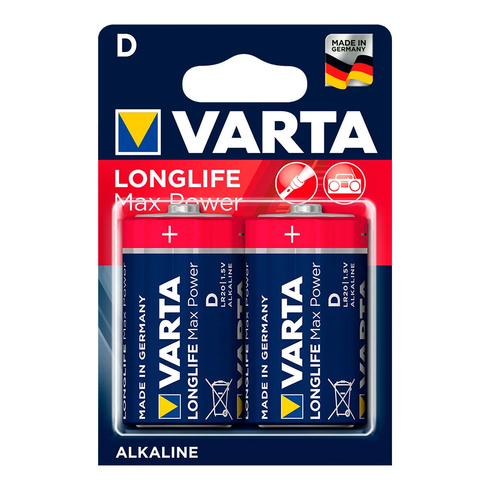 Pilha Varta Long Life Max Power Lr20 D Pack 2 Un