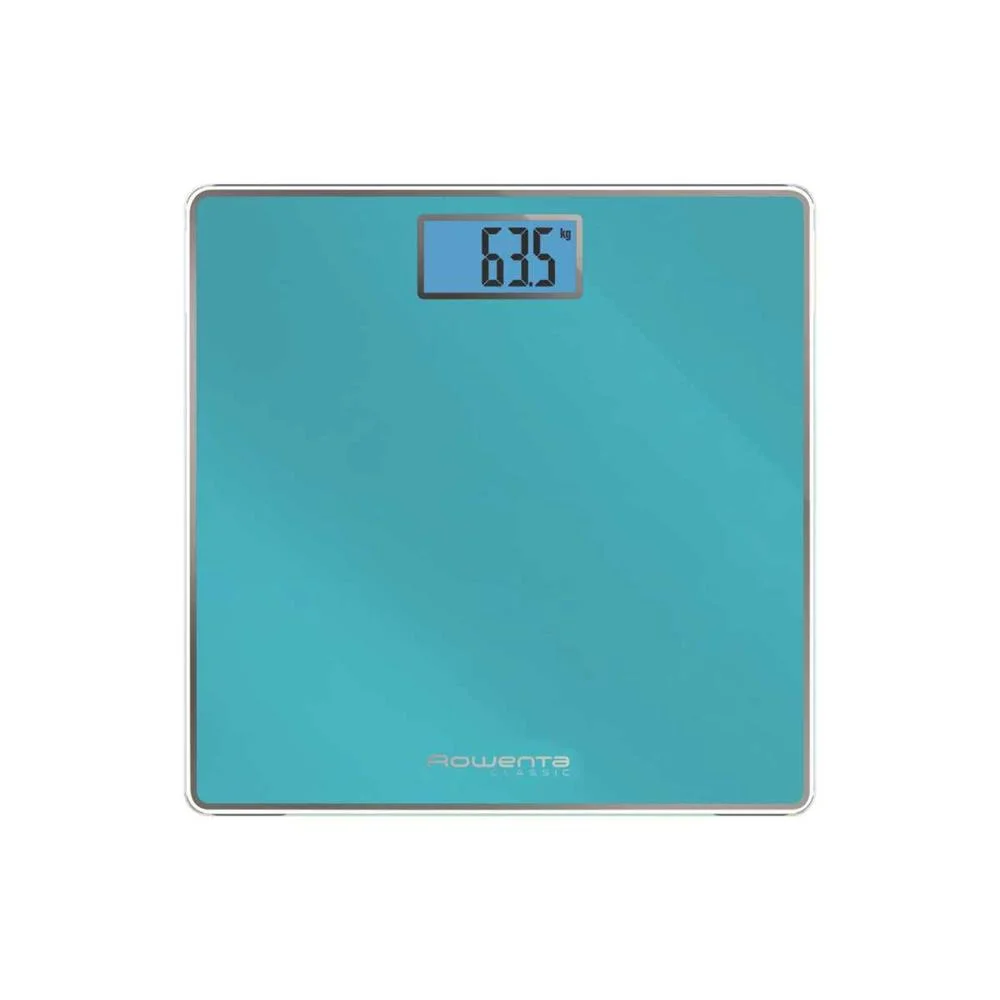 Balança Digital para Casa de Banho Rowenta Bs1503v0 3"" Vidro Temperado Turquesa 160 Kg Baterias X 2