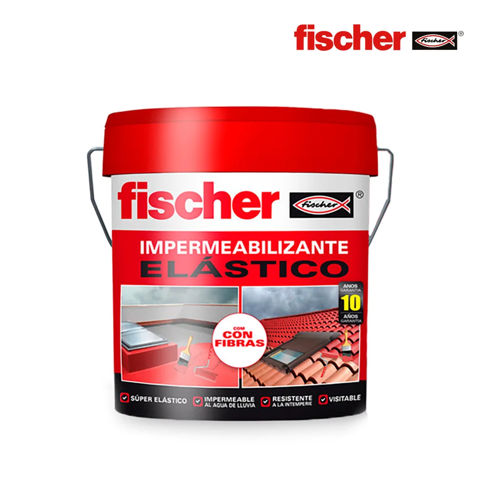 Impermeabilizante 4l Vermelho Com Fibras Fischer