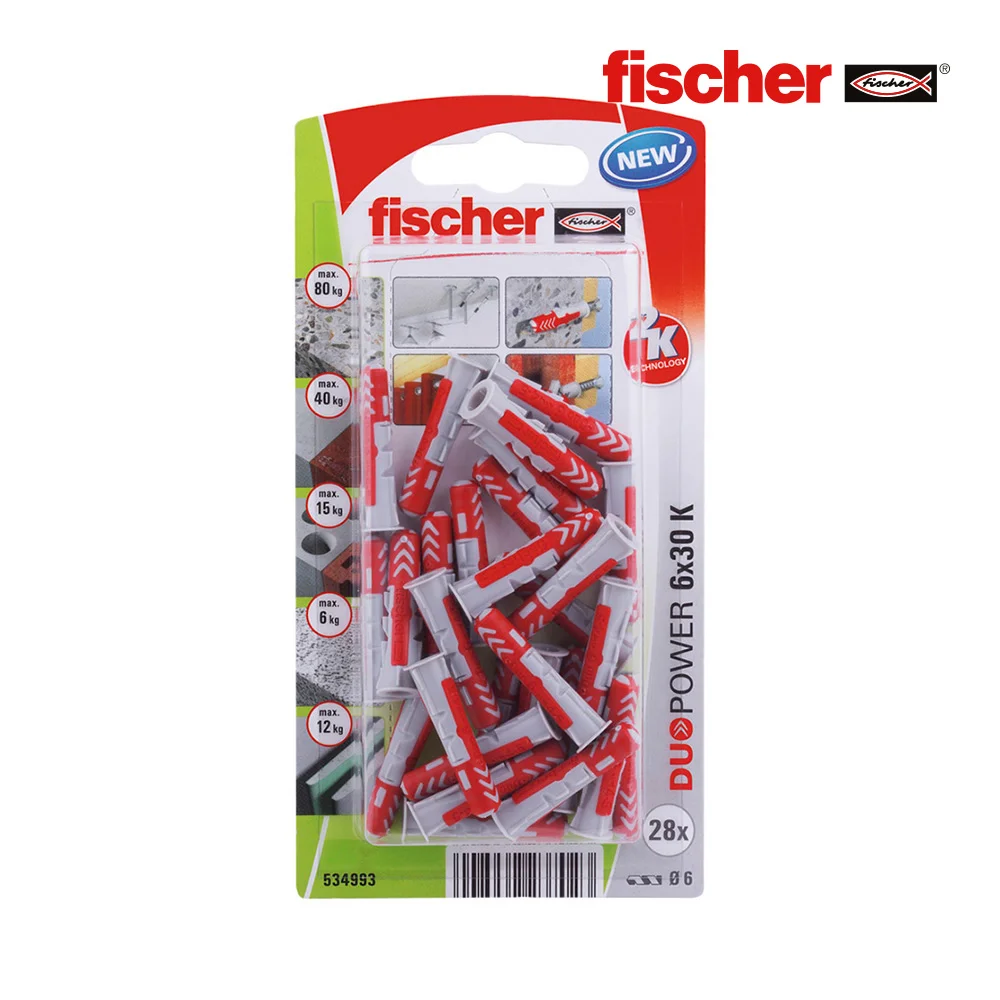 Blister 28 Buchas Duopower 6x30 Fischer