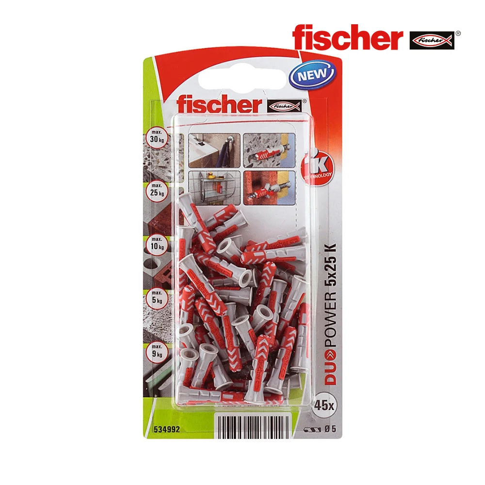 Blister 45 Buchas Duopower 5x25 Fischer