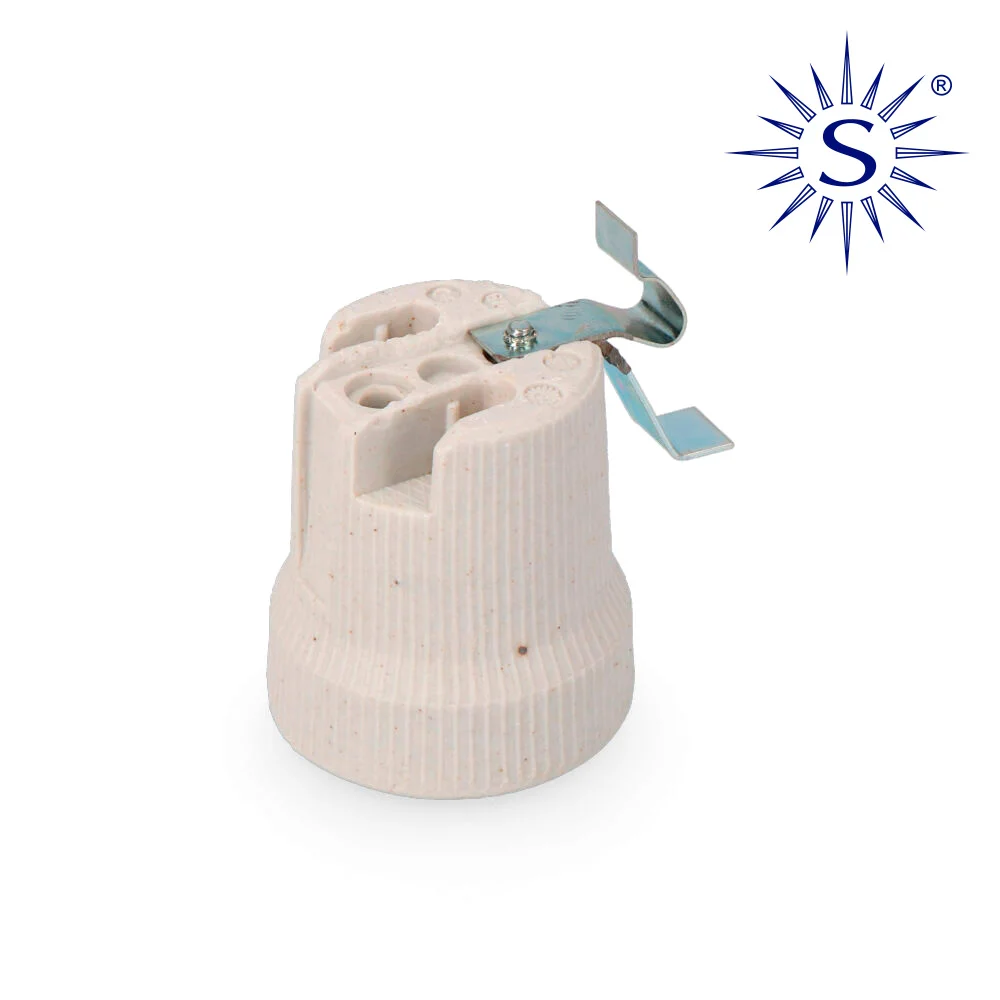 Casquilho Para Lampada De Porcelana E-27 P/ Tetos