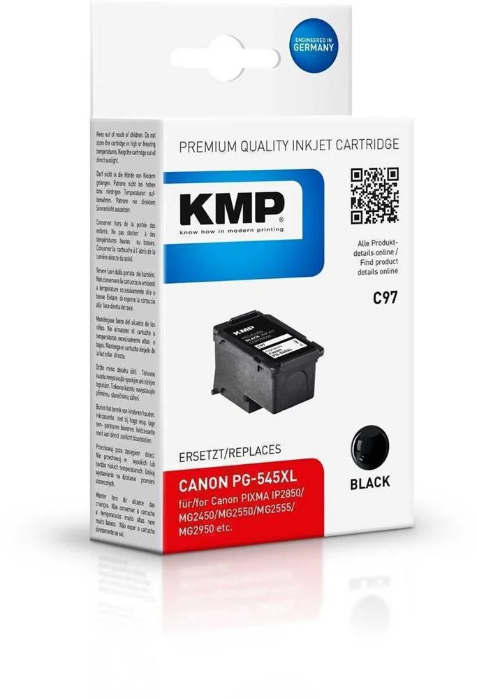 Cartucho De Tinta Kmp C97 Preto Compatível Com Can