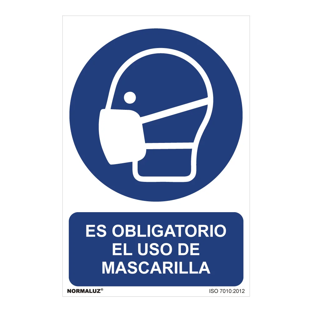 Sinal Uso Obrigat&oacute;rio de Mascara - 300x400mm