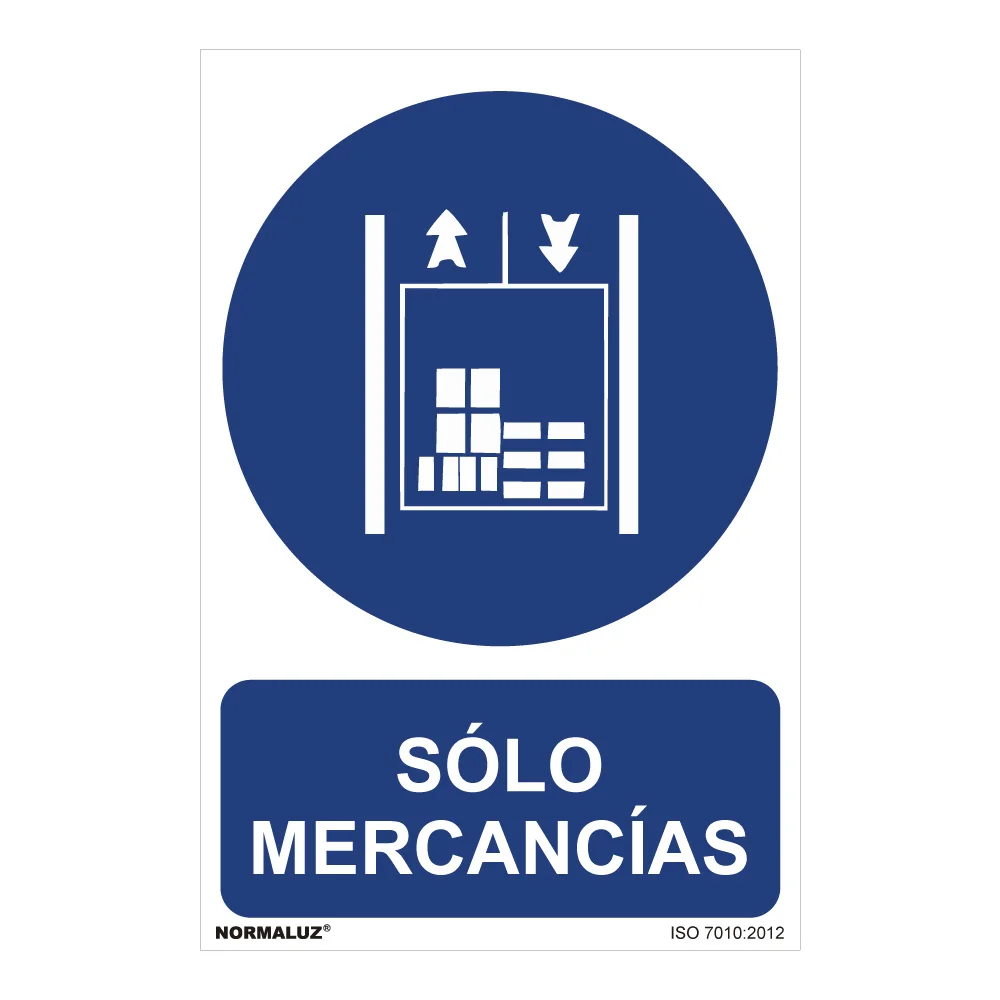 Sinal Apenas Mercadorias - Elevador - 30x40cm