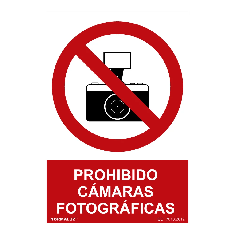 Sinal Proibido Máquinas Fotograficas - 30x40cm