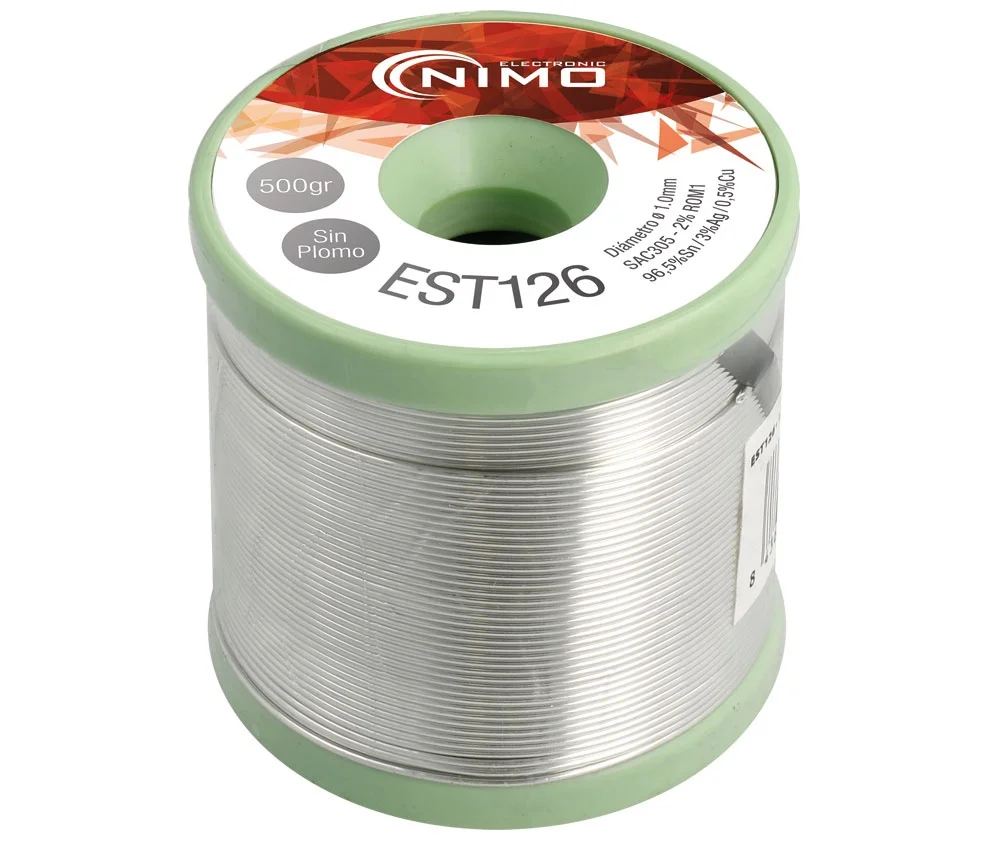 Fio de Estanho Tri-Metal 96.5% Sn 3.0% Ag 0.5% Cu