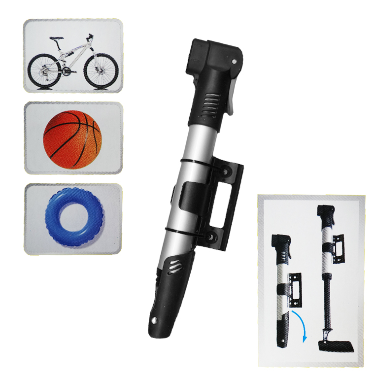 Mini Bomba De Ar Para Bicicleta Com Suporte