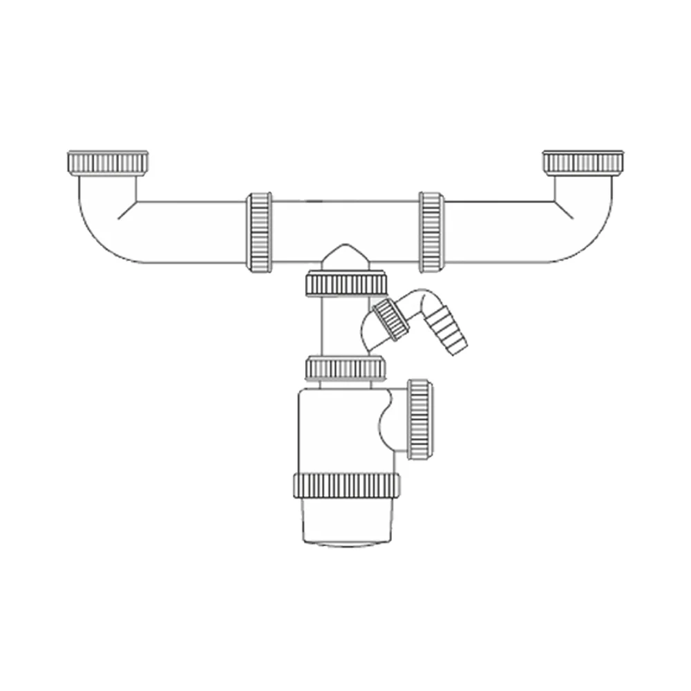Sifão Duplo Garrafa Extensivel Com Tomada Para Lav