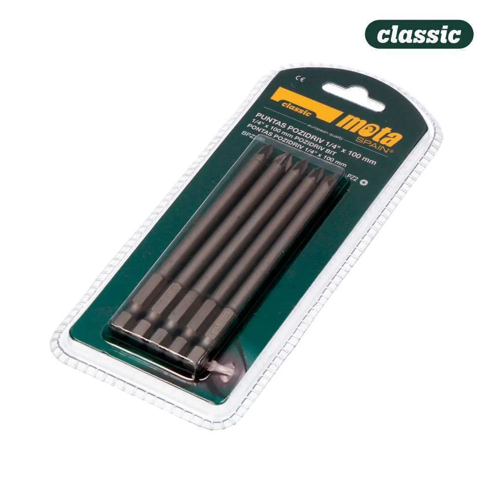 Pack 5 Pontas Bit Pça 2X90Mm 1/4' Aço Bpz290