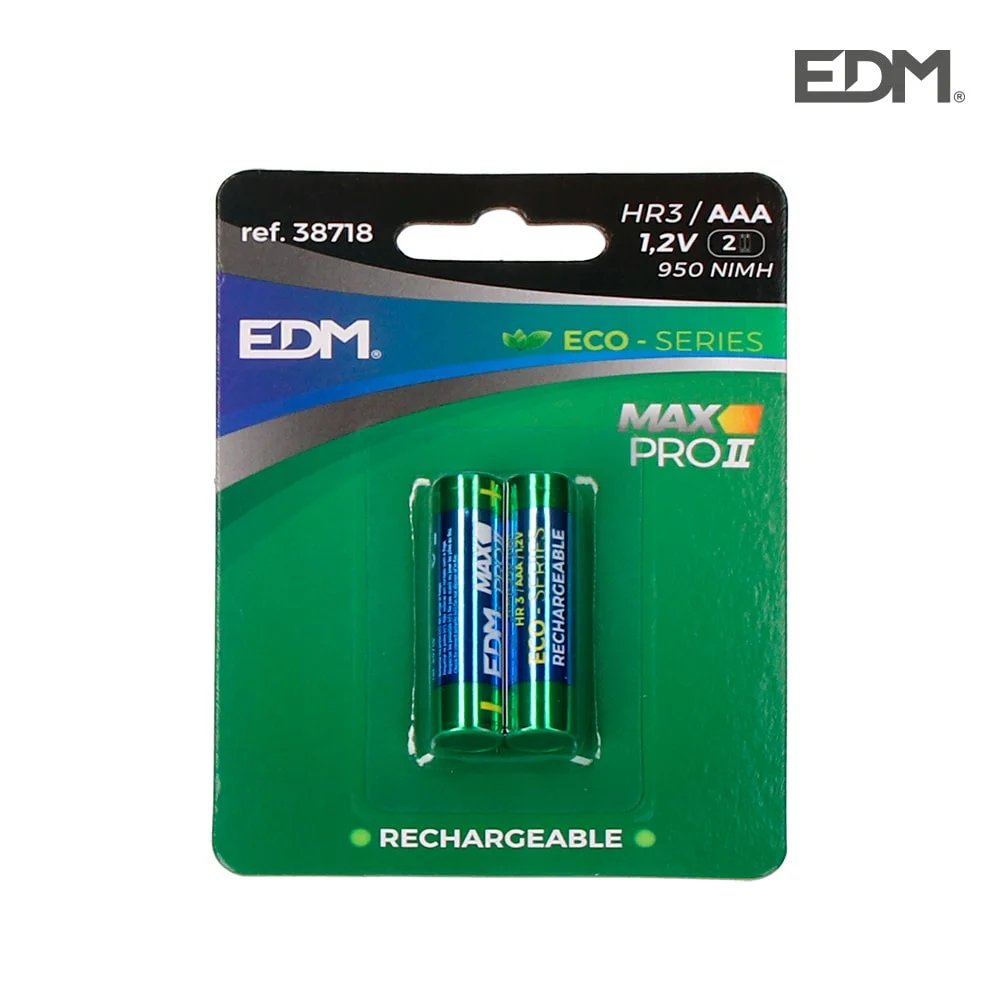 Pilhas Recarregáveis LR3 AAA 950mAh (2 Unidades)