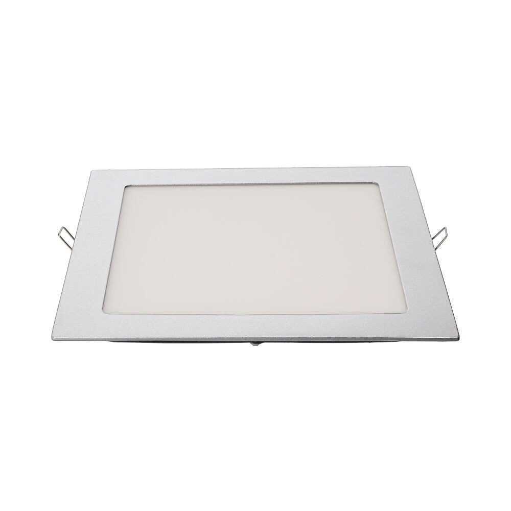 Downlight LED de Encastrar Quadrado 20w Luz Dia 4000k 1500lm Cromado22x22cm Edm
