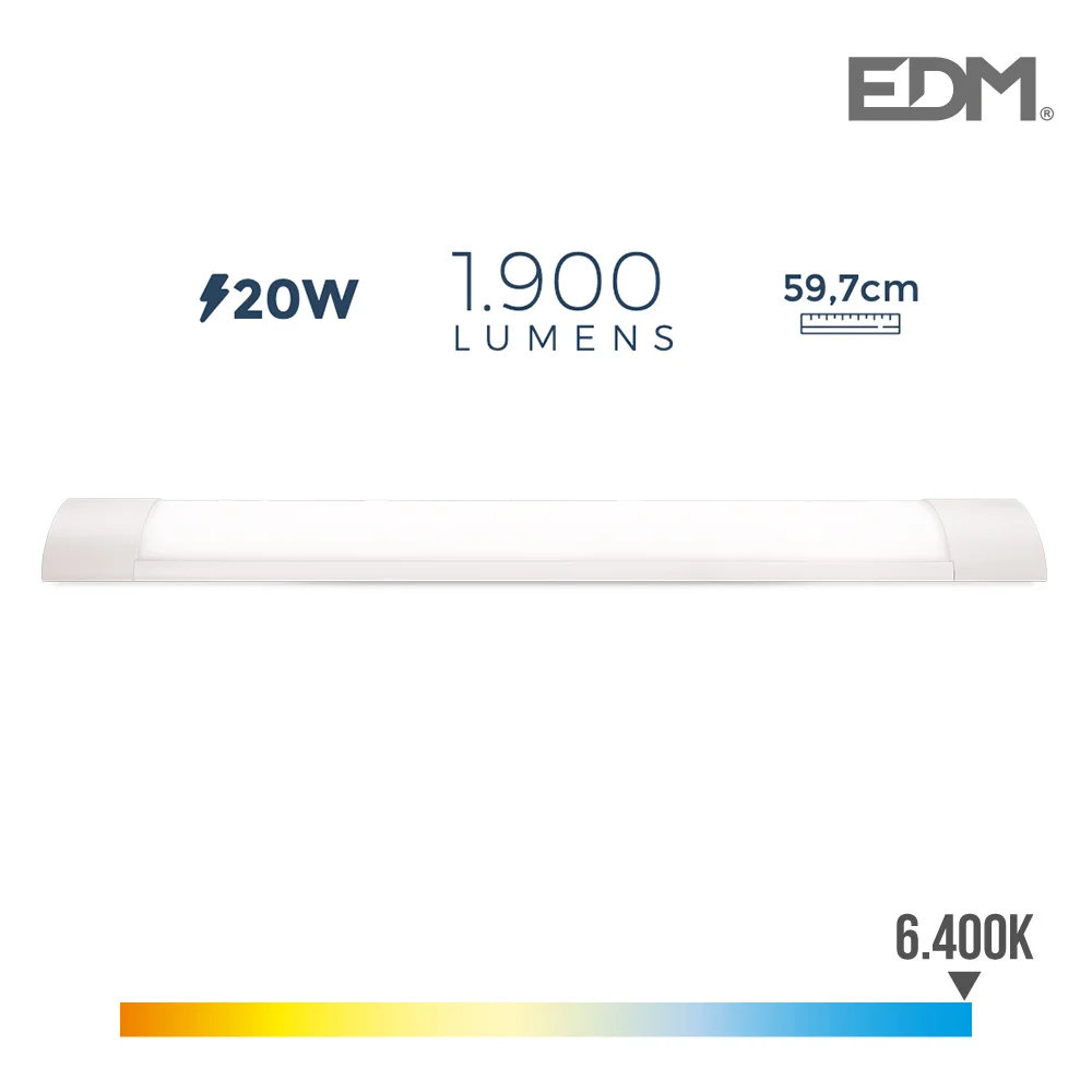 Armadura Eletronica Led 20W 1900 Lumens 59Cm 6.400