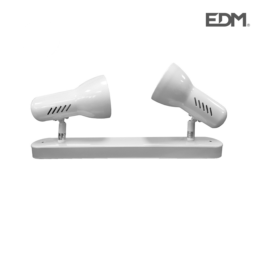 Régua com 2 Focos Cor Branco E27 Modelo Galaxy 60w Edm
