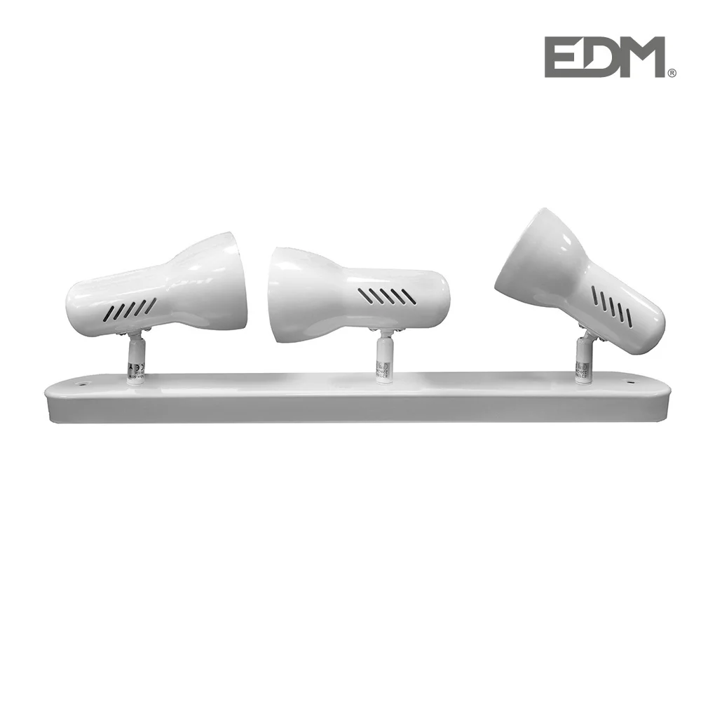 Régua com 3 Focos Cor Branco E27 Modelo Galaxy 60w Edm