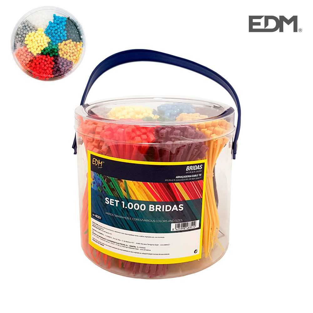 Set De 1000 Abraçadeiras Varias Cores