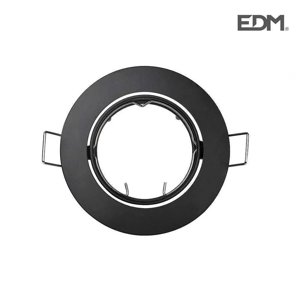 Aro Regulavel Para Lamp. Halogena Preto Edm