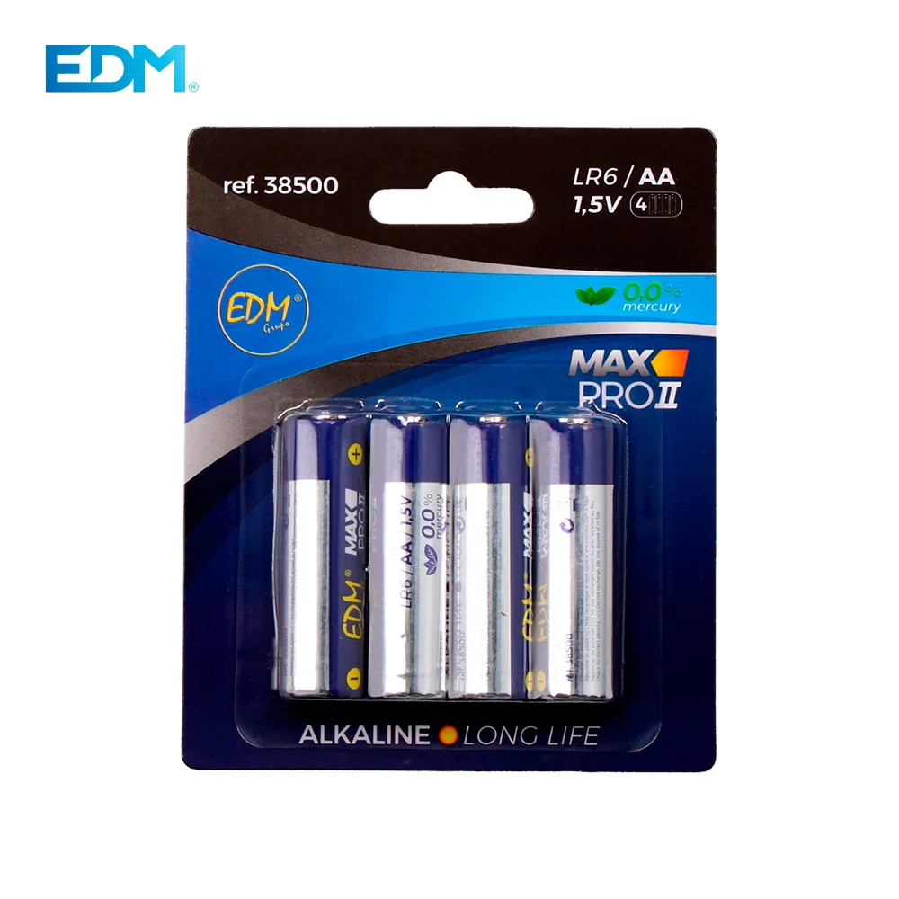 Pilha Alcalina Long Life Lr-06 AA Edm (Blister 4 .