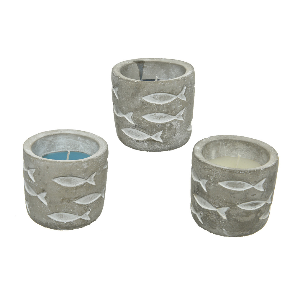 Vela Citronela De Cimento 70Gr 7,5X7Cm Cores Sorti
