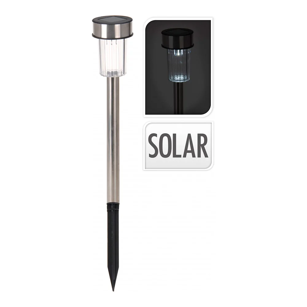 Estaca Solar 36cm Inox Mod. Cilindro Euro/U