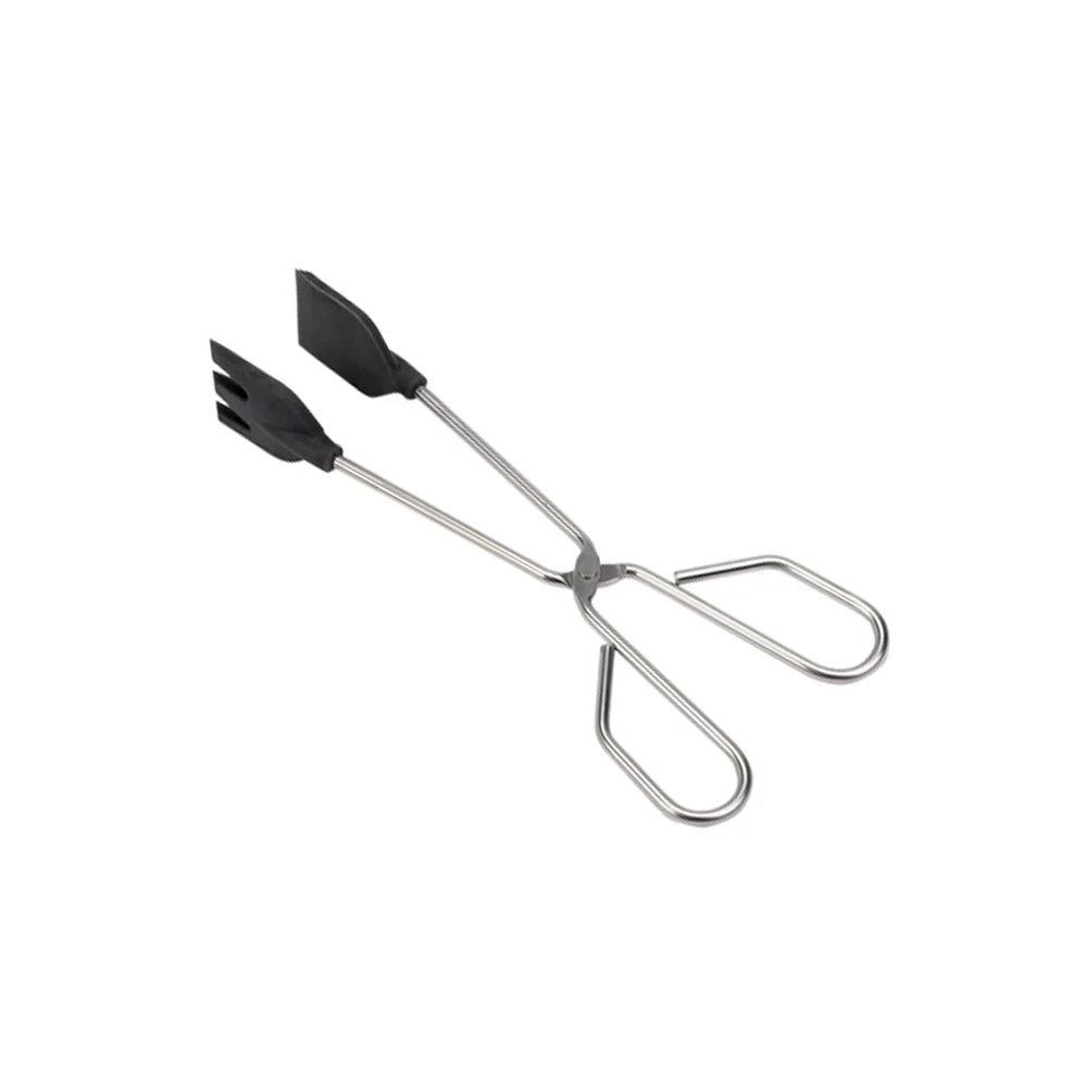 Pinças de Cozinha com Pá de Silicone em Aço Inoxidavel. 30cm