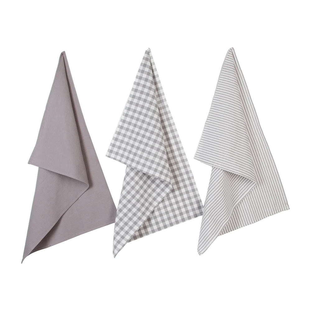 Pack 3 Panos De Cozinha 45X70Cm Algodão