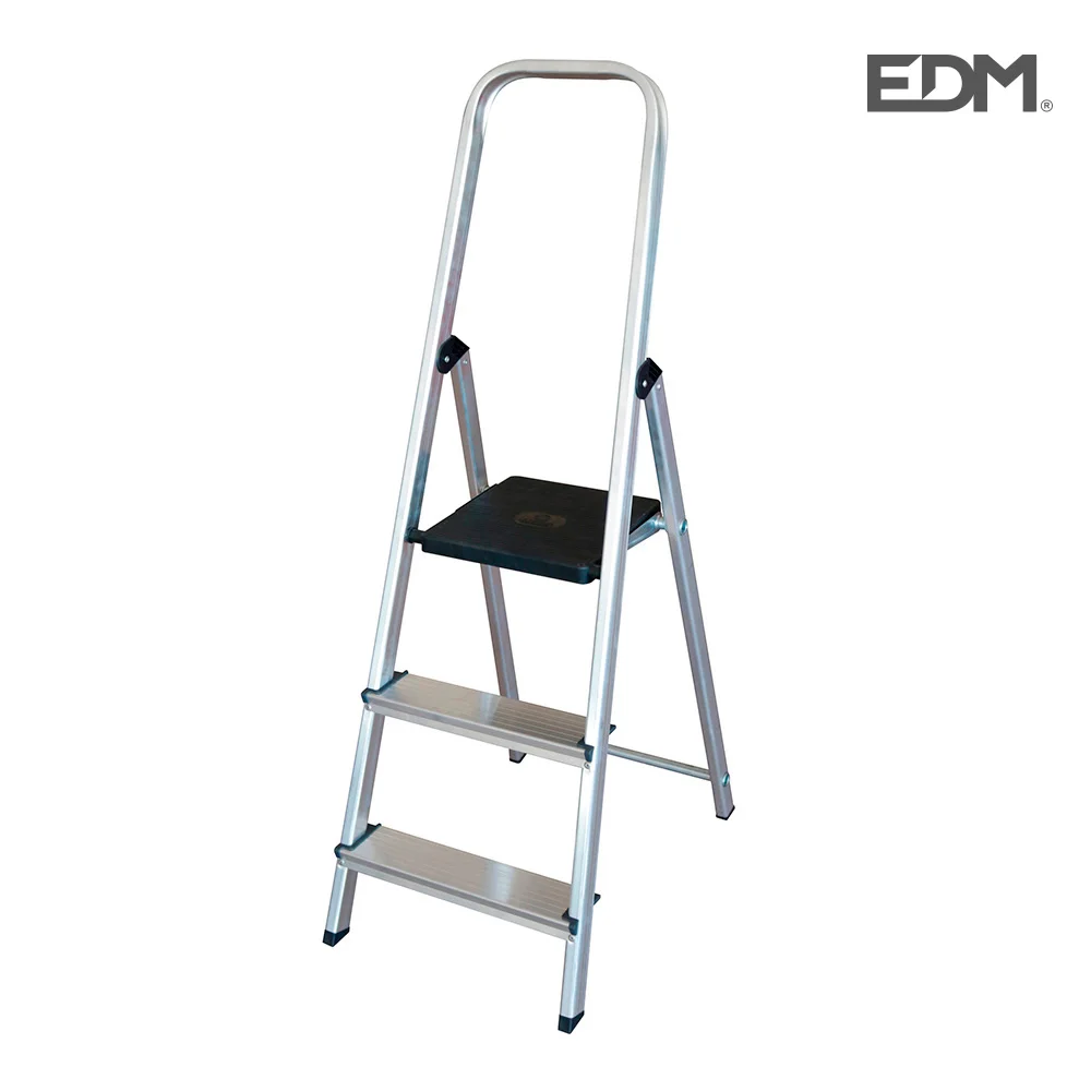Escadote Doméstico Alumíno 3 Degraus Edm