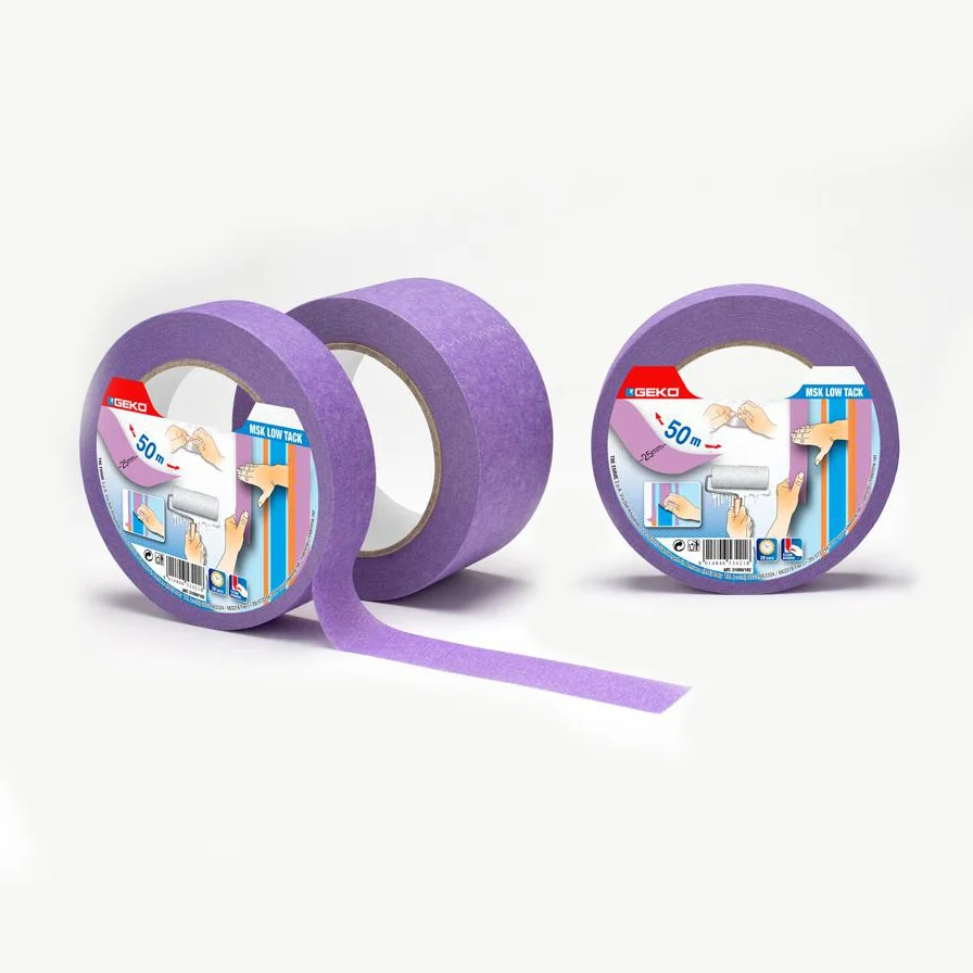 Fita de Pintor Mask Lilas 50m X 25mm Pouca Adesividade Indicada para Superficies Delicadas