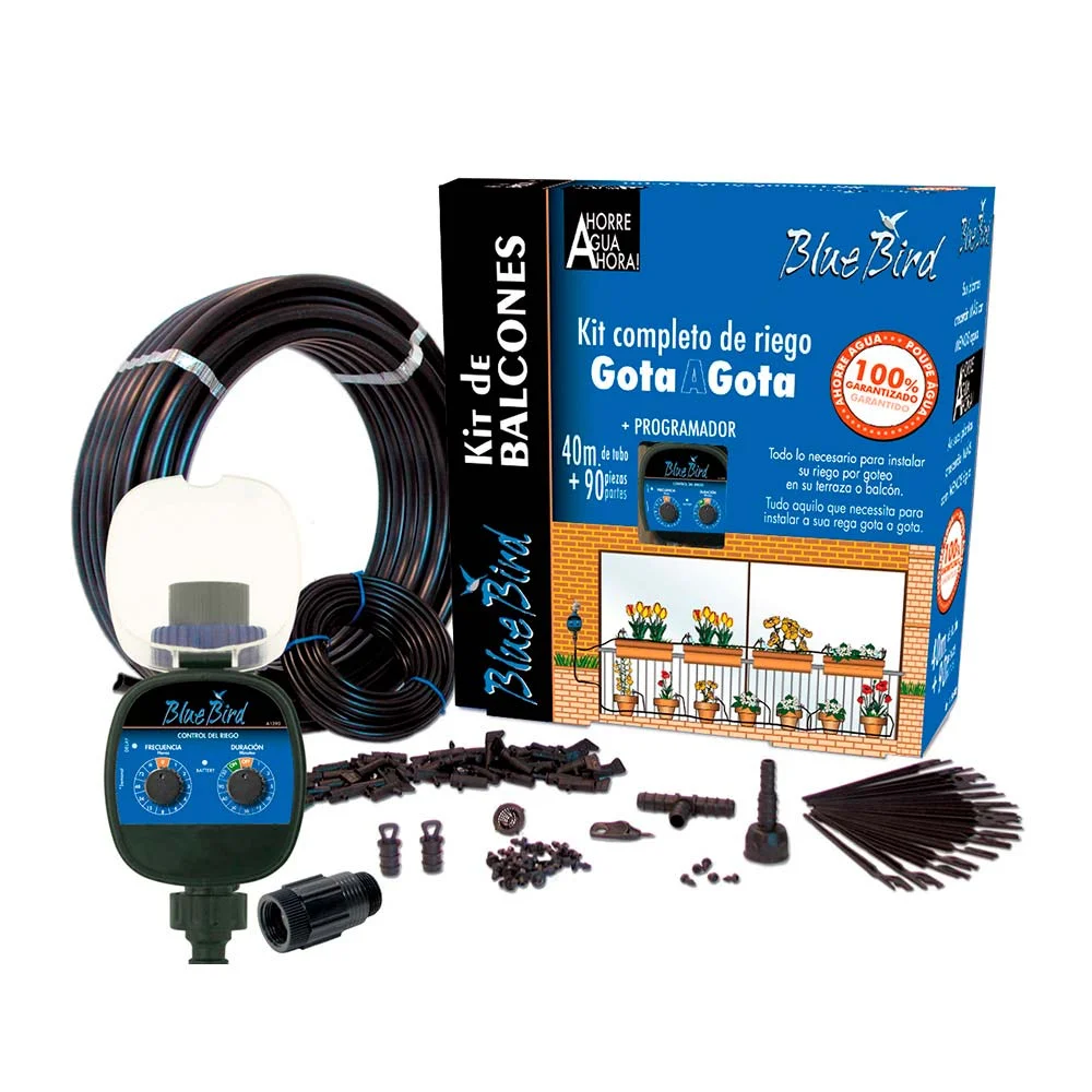 Kit De Rega Por Goteio Com Programador Blue Bird