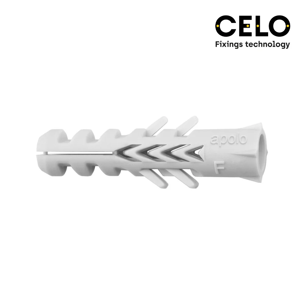 Caixa 100un Bucha Nylon Duplo Anti-Giro Din/Ref N.