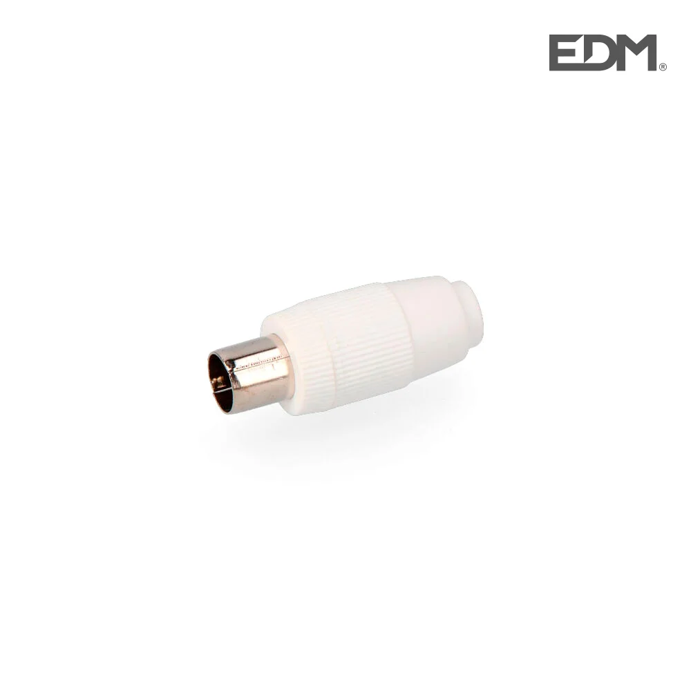 Ficha Tv Macho Reto 9,5mm Retractilado