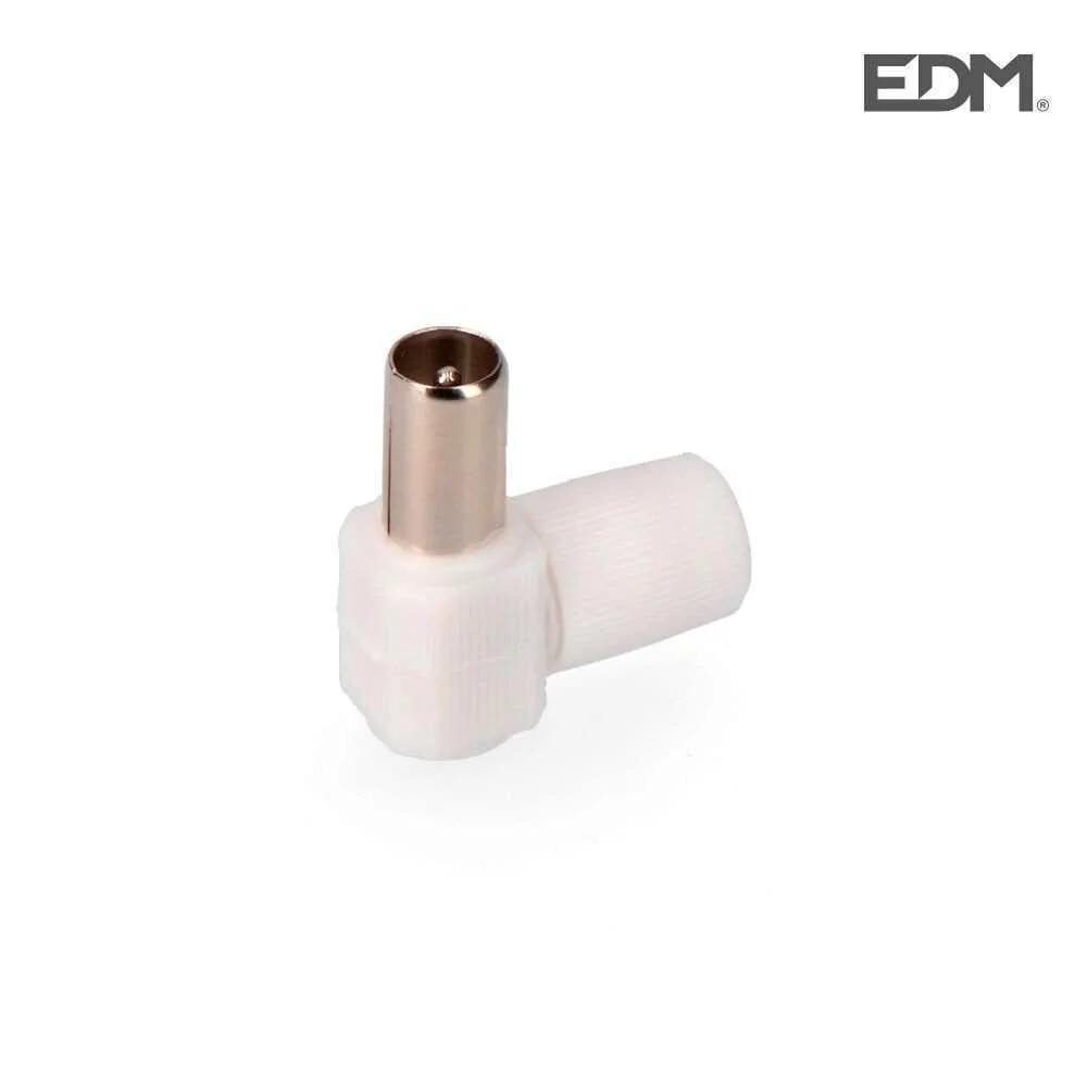 Ficha Tv Macho Curva 9,5mm Retratilado