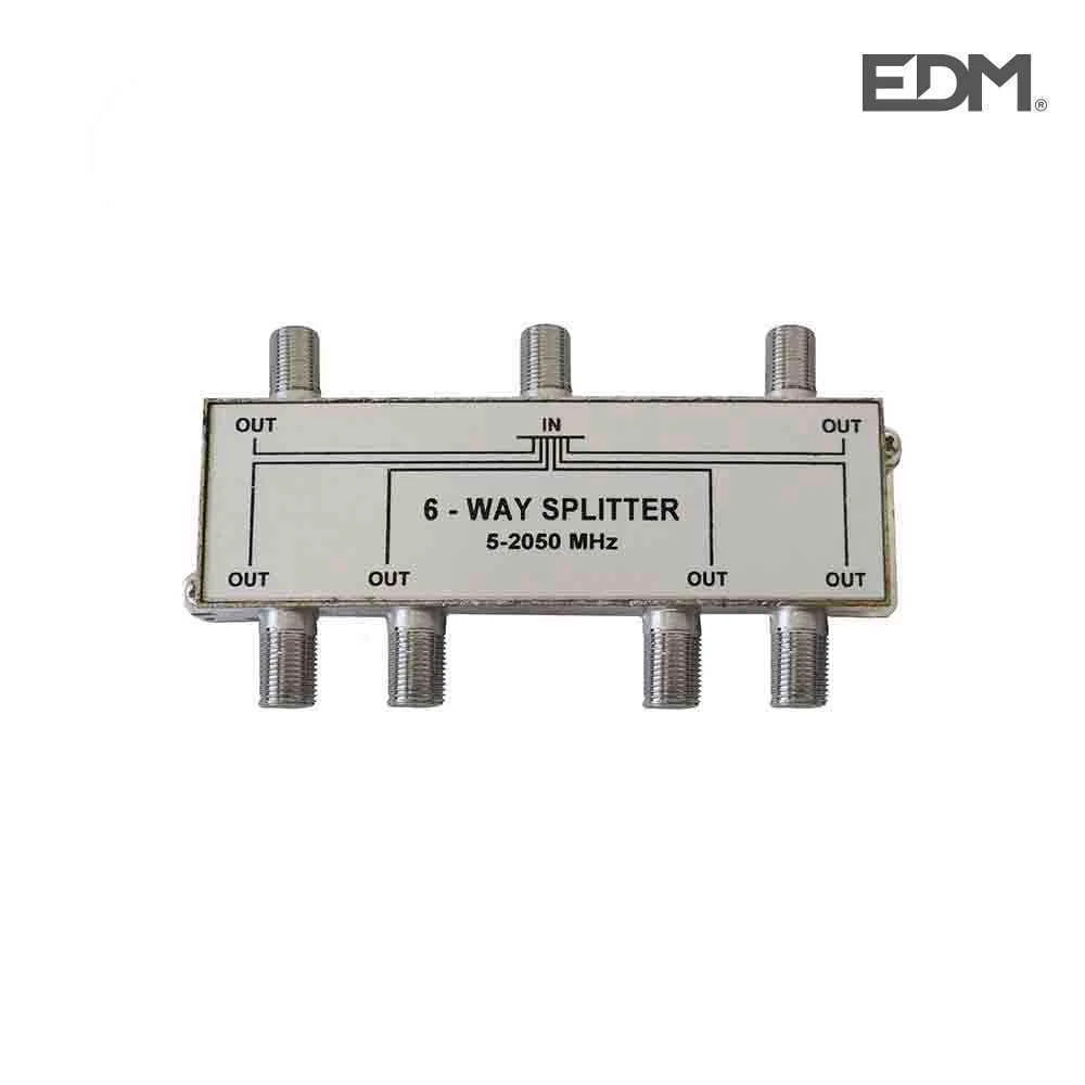 Repartidor 1 Entrada 6 Saidas Tv/Sat 5-2050mhz (Retractilado) Edm