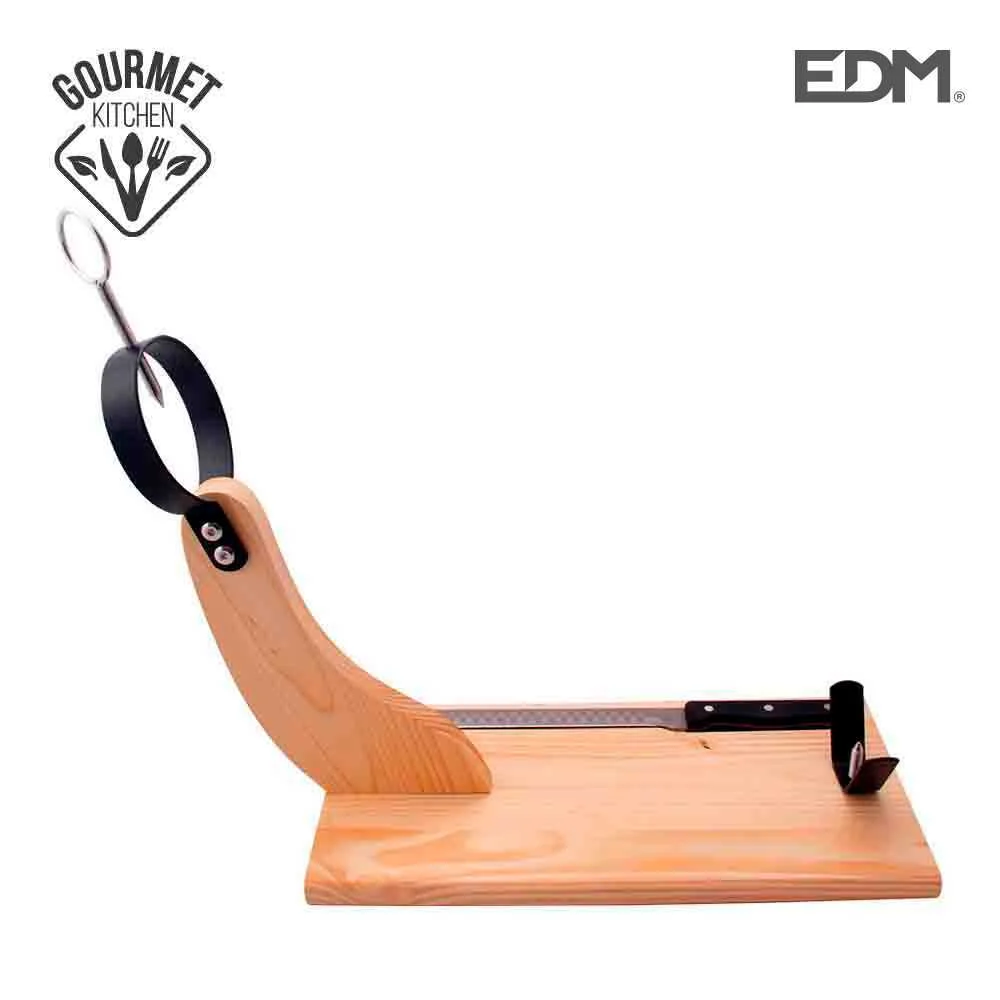 Suporte de Presunto Madeira de Pinho Premium com Faca Incluida Edm
