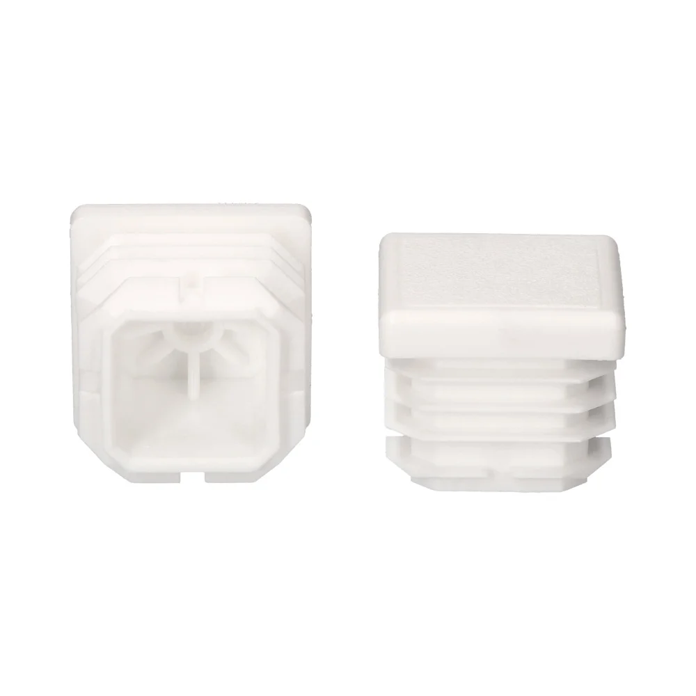Topo de Borracha Quadrado c/ Aba  35X35Mm Branco
