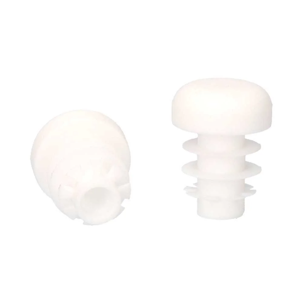 Topo de Borracha Redondo p/ Interior Ø18Mm Branco