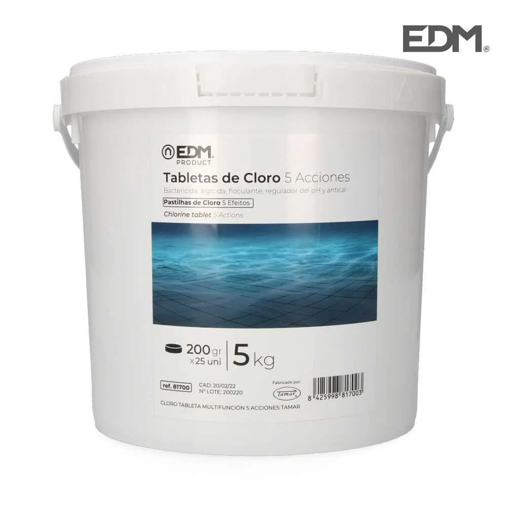 Cloro 5 Acões Tablete 5kg Fusão Edm