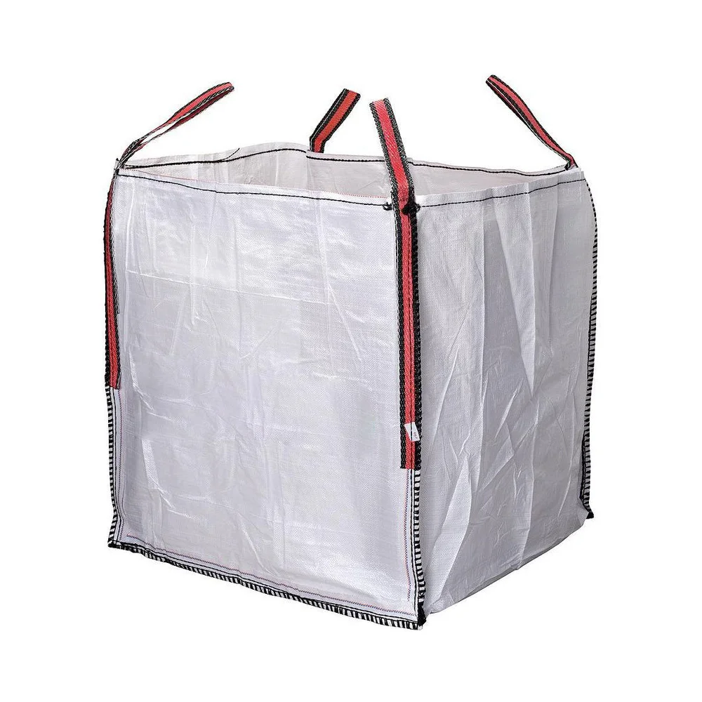 Big Bag Saco para Entulho 90x90x90cm Cor Branco Suporta Até 1000kg