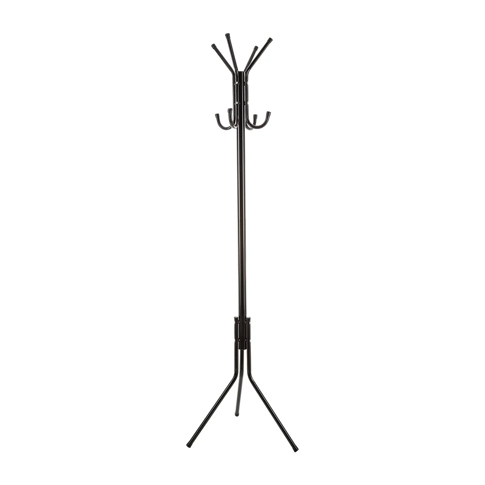 Cabide De Pé Com 8 Ganchos Core Preto 172X48Cm