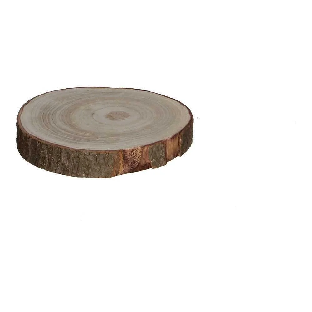 Base Decorativa Tronco De Madeira Altura 3Cm