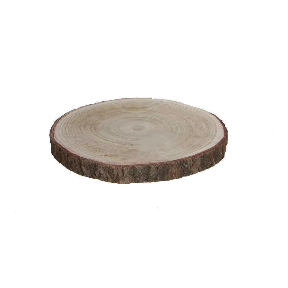 Base Decorativa Tronco De Madeira Altura 3Cm