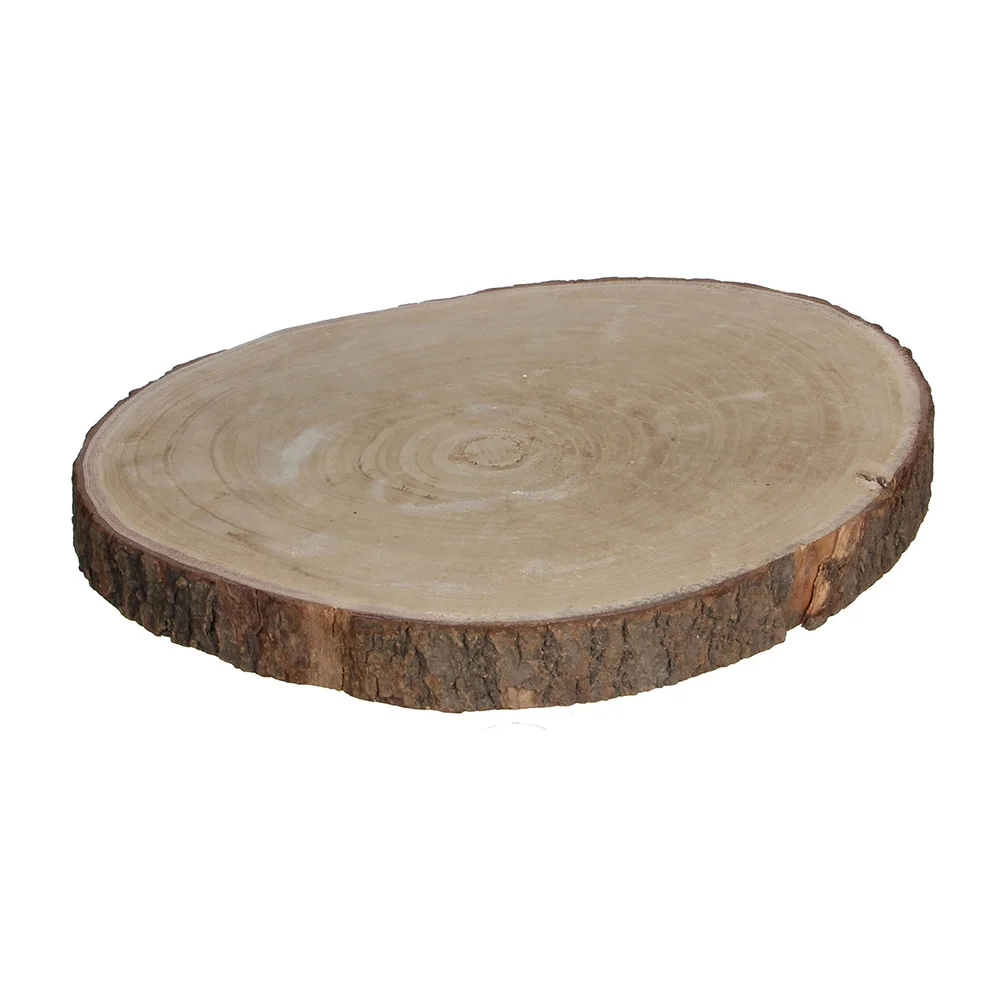 Base Decorativa Tronco De Madeira Altura 4Cm