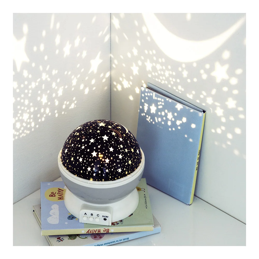 Luz Noturna Decorativa LED Proje&ccedil;&atilde;o Estrelas