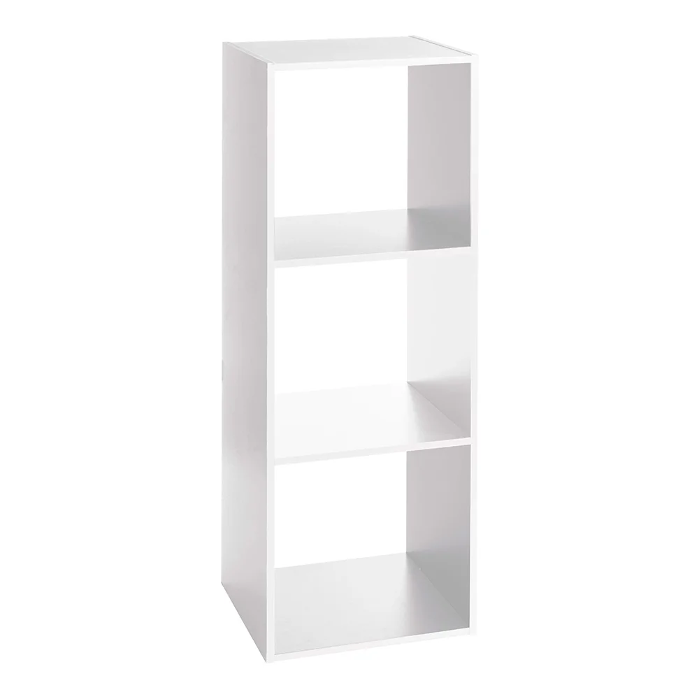 Estante Madeira Cor Branco para 3 Caixas de Organ.