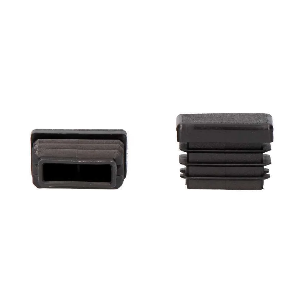 Topo de  Borracha Retangular c/ Aba 30X20Mm Preto