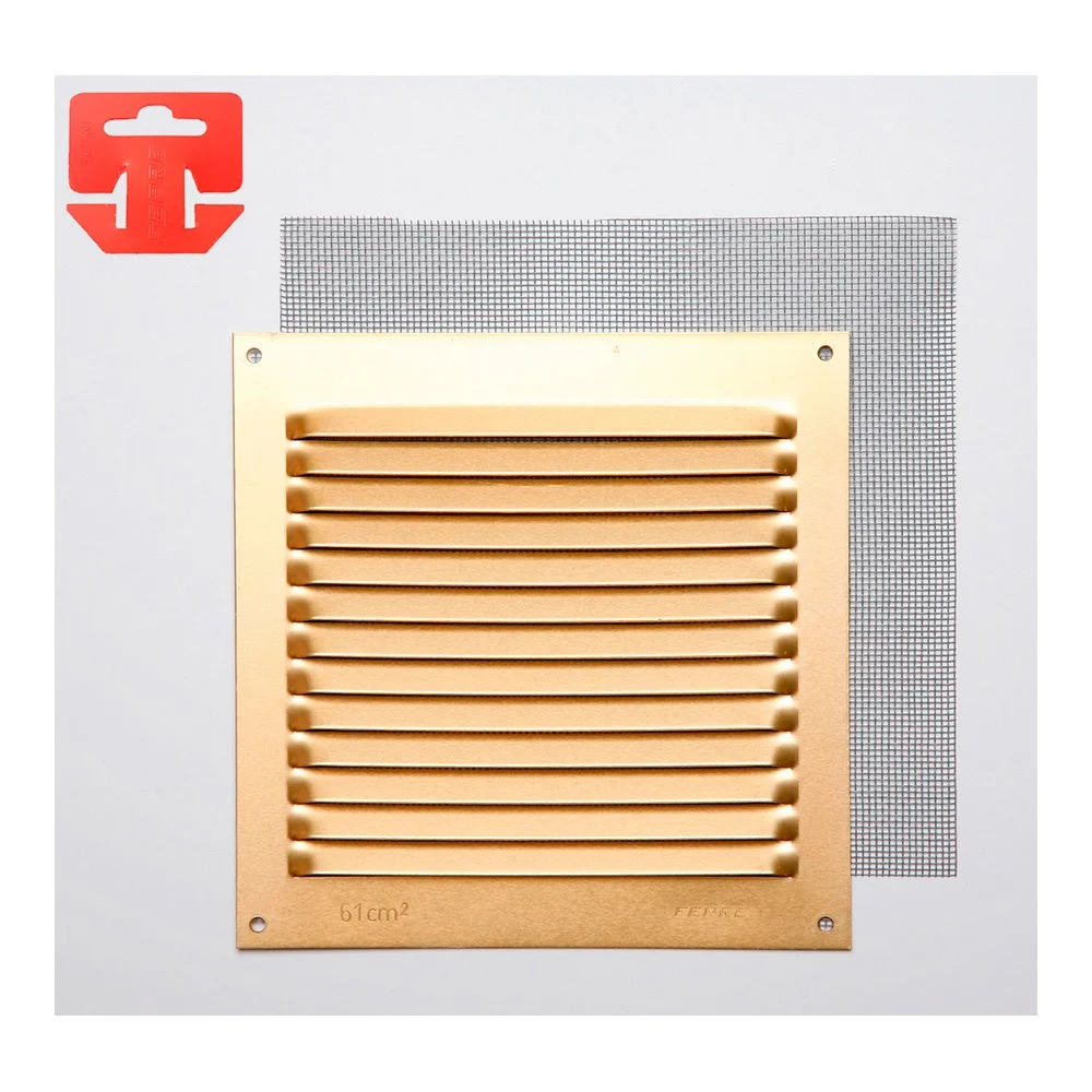 Grelha Anti-Mosquito Aluminio 0.8 Oro 150X150Mm (G